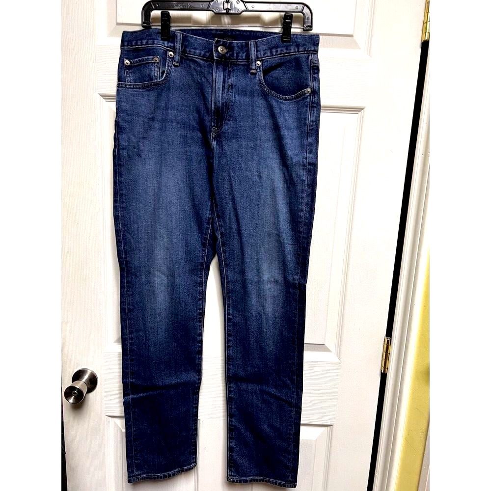 Uniqlo Mens‎ Slim Fit Stretch Jeans Dark Wash Blue 32x32 321-455473